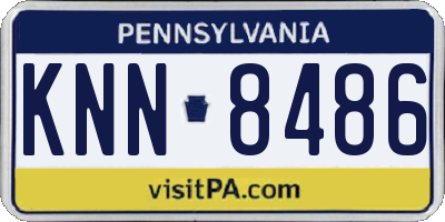 PA license plate KNN8486
