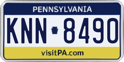 PA license plate KNN8490
