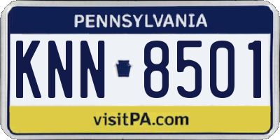 PA license plate KNN8501