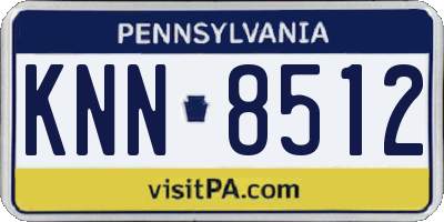 PA license plate KNN8512