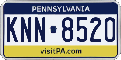 PA license plate KNN8520