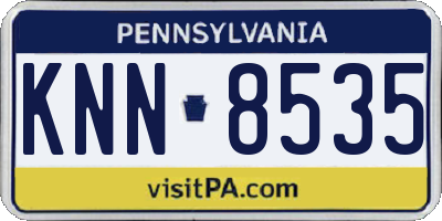 PA license plate KNN8535
