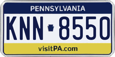 PA license plate KNN8550