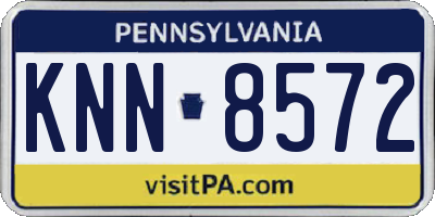 PA license plate KNN8572