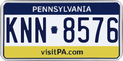 PA license plate KNN8576