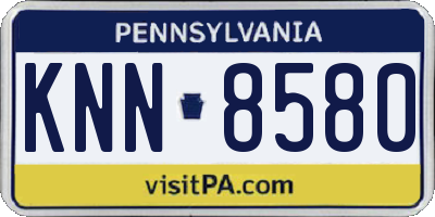 PA license plate KNN8580