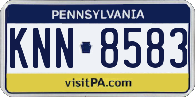 PA license plate KNN8583
