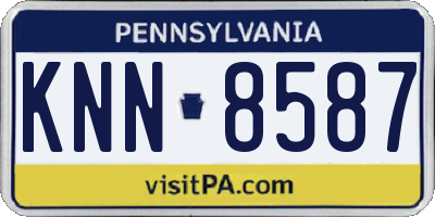 PA license plate KNN8587
