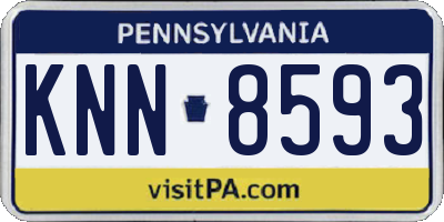 PA license plate KNN8593