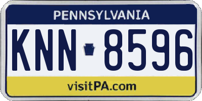 PA license plate KNN8596