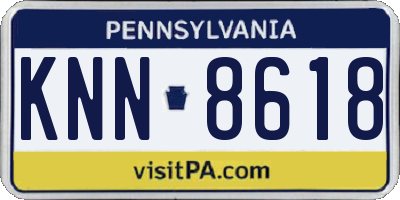 PA license plate KNN8618