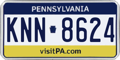 PA license plate KNN8624