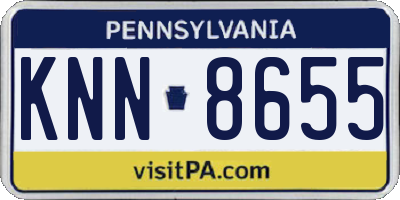 PA license plate KNN8655