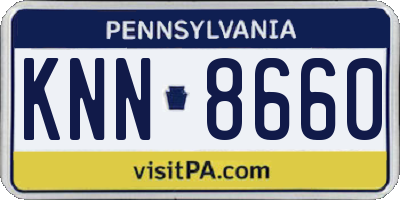 PA license plate KNN8660