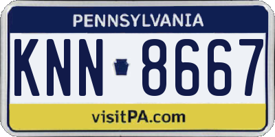 PA license plate KNN8667