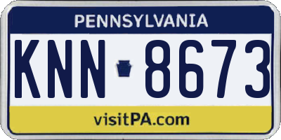 PA license plate KNN8673