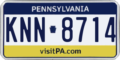 PA license plate KNN8714
