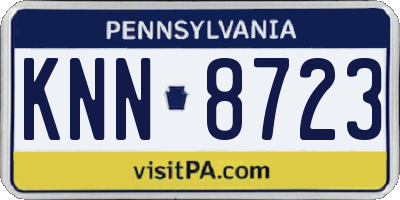 PA license plate KNN8723