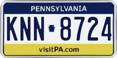 PA license plate KNN8724