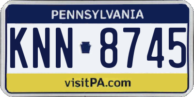 PA license plate KNN8745
