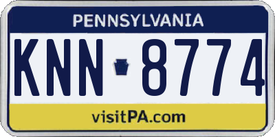 PA license plate KNN8774