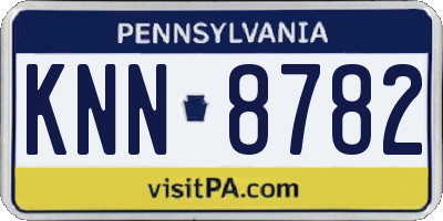 PA license plate KNN8782