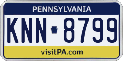 PA license plate KNN8799