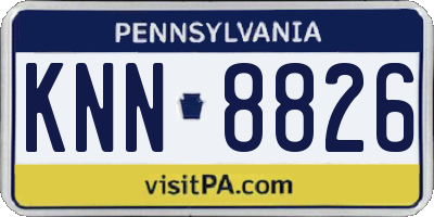 PA license plate KNN8826