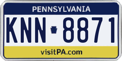 PA license plate KNN8871