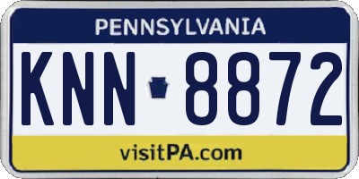 PA license plate KNN8872