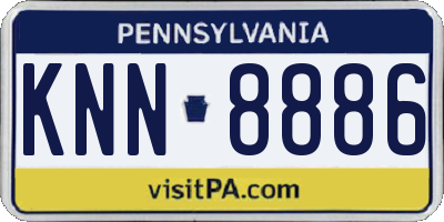 PA license plate KNN8886