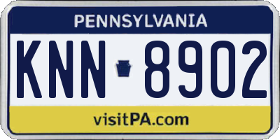 PA license plate KNN8902