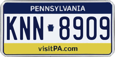 PA license plate KNN8909