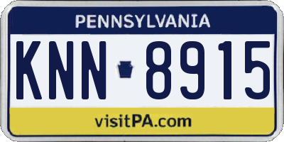 PA license plate KNN8915