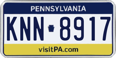 PA license plate KNN8917