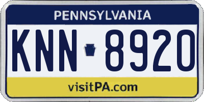 PA license plate KNN8920