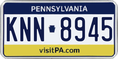 PA license plate KNN8945