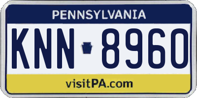 PA license plate KNN8960