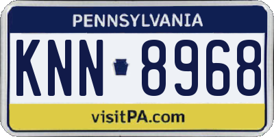 PA license plate KNN8968
