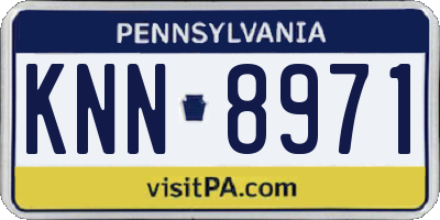 PA license plate KNN8971