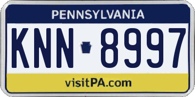 PA license plate KNN8997