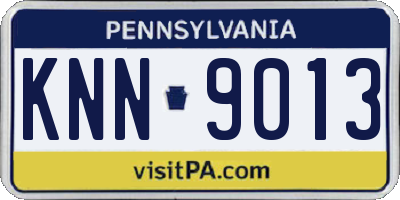 PA license plate KNN9013