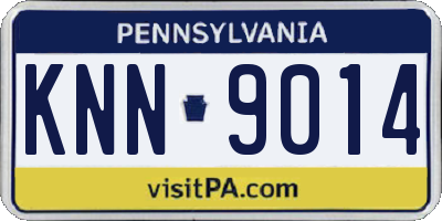PA license plate KNN9014