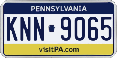 PA license plate KNN9065