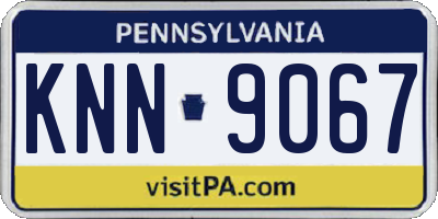 PA license plate KNN9067
