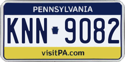 PA license plate KNN9082