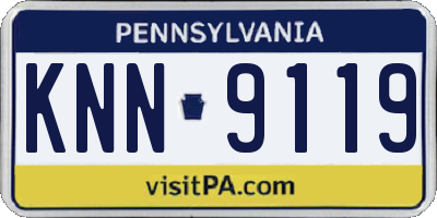 PA license plate KNN9119