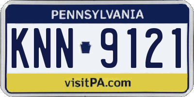 PA license plate KNN9121