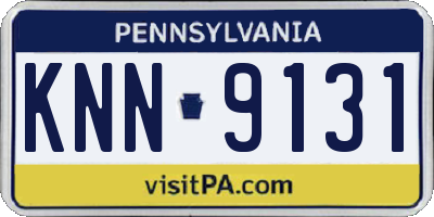PA license plate KNN9131