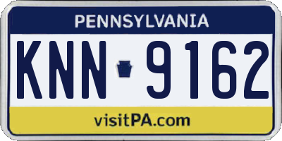 PA license plate KNN9162